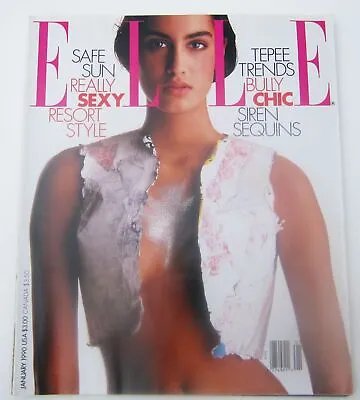Elle Magazine 1990 January Fashion Good Condition 1990s Vintage • $48.90