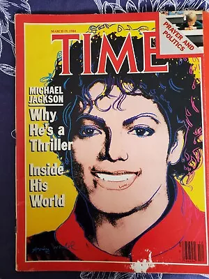 Time Magazine March 19 1984 Michael Jackson Andy Warhol Cover No Label • $20