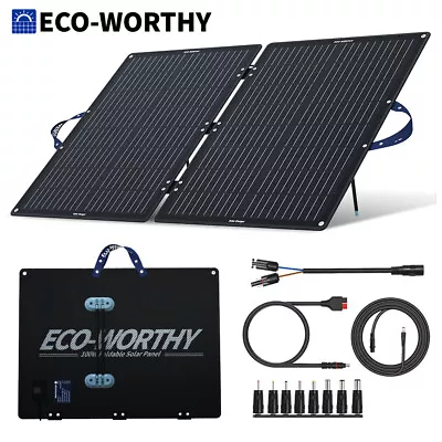 100W Watt 12V Portable Foldable Solar Panel Kit Camping Charger Power Station RV • £84.99