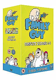 Family Guy: Seasons 1-5 DVD (2006) Seth MacFarlane Cert 15 13 Discs Great Value • £4.39