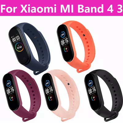 Wristband Smart Watch Strap Replacement For Xiaomi MI Band 4 3 Silicone Sports • $3.51