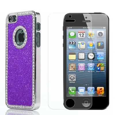 Luxury Sparkly Diamond Glitter Bling Hard Case For IPhone 5 5s + Stylus + Film • $5.53