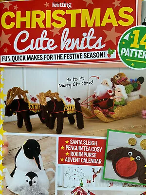 A5 Cute Christmas Knits Pattern Booklet Santa Sleigh Father Christmas Knitting • £1.99