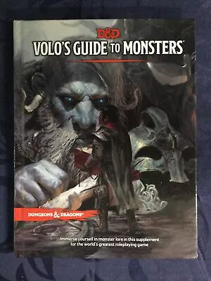 $60 • Buy D&D Volo's Guide To Monsters - Hard Cover 5th Edition Book Dungeons And Dragons