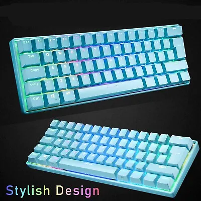 Mechanical Gaming Keyboard Untra-Compact Wired LED Backlit Non-Conflict 61 Key • $29.99