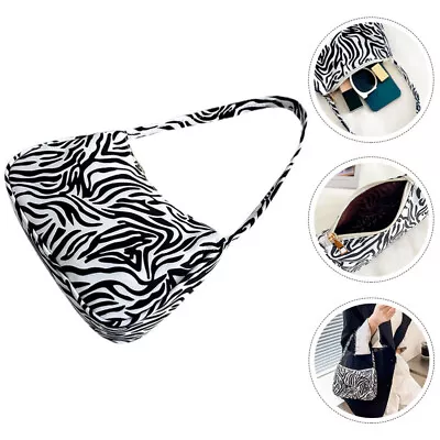  Cow Print Tote Bag Vintage Underarm Bag Women Shoulder Bag Portable Tote Bag • £9.38