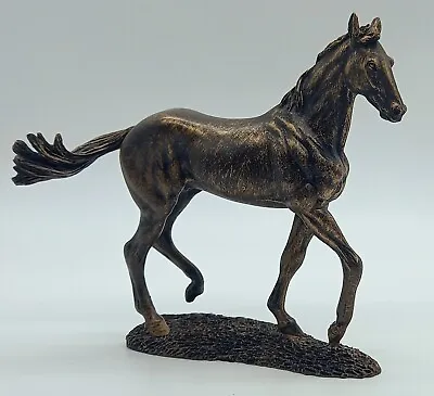 Racehorse Horse Racing Bronze Statue Sculpture Figurine Equestrian Art • £20