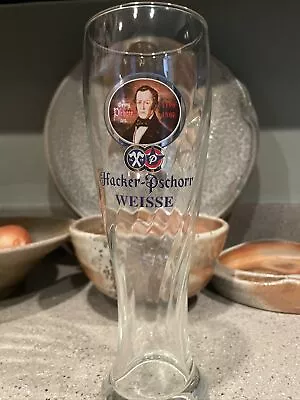 Hacker Pschorr Weisse  Herb Germany 0.5 L Swirl Pilsner Beer Glass  9½  • $9.99