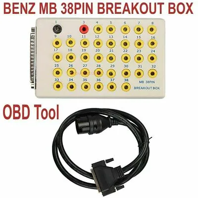 For Mercedes MB Breakout Box OBD2 EOBD Tester 38 Pin Out Diagnostic Pinout Tools • $24.98