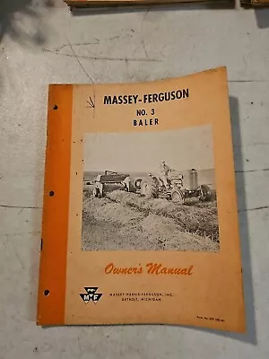 Vintage 1958 Massey Ferguson Mf 3 Baler Owner's Manual  • $15.95