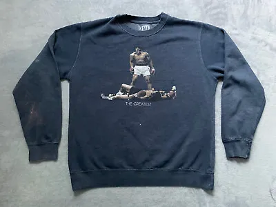 ALI Muhammad Graphic Sweatshirt X-Large Mens XL Dark Blue Cotton The Greatest • $19.99