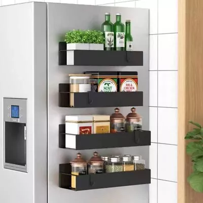 HuggieGems 4 Pack Magnetic Spice Storage Rack Organizer For Refrigerator/Oven • $59.45