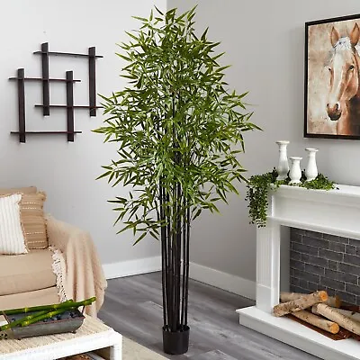 $169 • Buy 6' Black Artificial Bamboo Tree Home Decor UV (Indoor/Outdoor). Retail $218