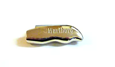 New Unused Marlboro Lighter Holder Case Chrome Ergonomic For Mini Bic Lighter • £11.95