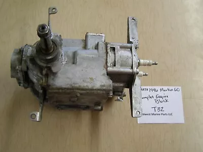 1946 Martin Motors Model 60 Outboard Complete Engine Crankcase/crankshaft T32 • $120