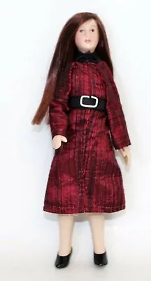 Ella A Modern Lady In A Red Dress Tumdee 1:12 Scale Dolls House Miniature Doll B • £8