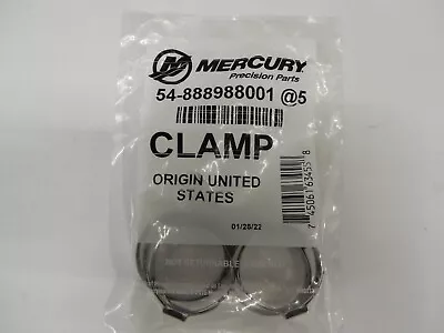 Mercury Marine Precision Parts 54-888988001 CLAMPS  |  Bag Of (5) NEW Sealed • $14.95