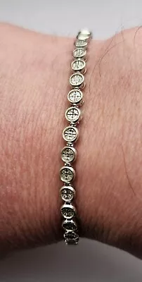 14K White Gold 156 Diamonds SI Tennis Bracelet 10.5 Grams Wrist Size Up To 6.75  • $695