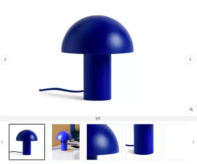 £25 • Buy Habitat Ngami Mushroom Touch Table Lamp  Blue