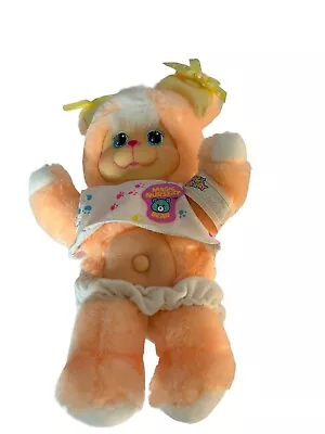 Magic Nursery Pets Peach Bear Bunny Puppy Stuffed Plush Vintage 1990 Mattel • $31.99