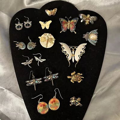 Vintage To Now  Mixed Jewelry Lot Butterfly Dragonfly Some Signed • $16