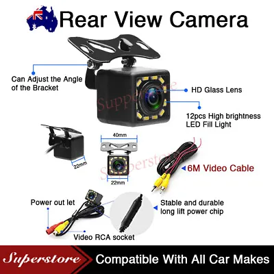 170° Reverse Camera 12 LED Car Waterproof Rear View Parking Camera Night Vision • $11.95