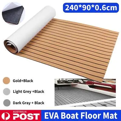 $59.98 • Buy 240cmx90cm Marine Flooring Faux Teak EVA Foam Boat Yacht Decking Sheet 3 Colors