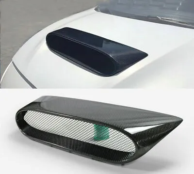 Carbon Hood Vent Scoop Mesh Cover Air For 10-13 Mazda MazdaSpeed 3 MPS Hatchback • $200.04