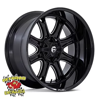 4/ 24x12  8x170mm Black Fuel Darkstar Wheels Rims Ford F-250 F-350 XLT Platinum • $2808