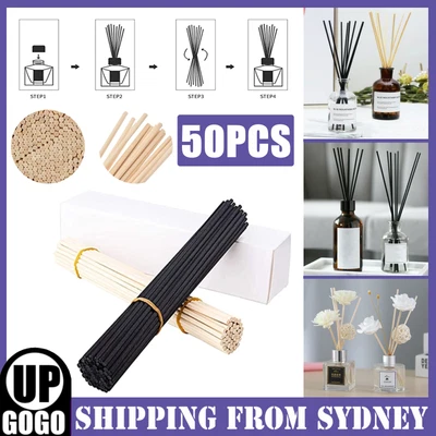 $7.85 • Buy 50pcs Premium Reeds Fiber Sticks Aromatherapy Diffusers Home Office Pack BulkAU