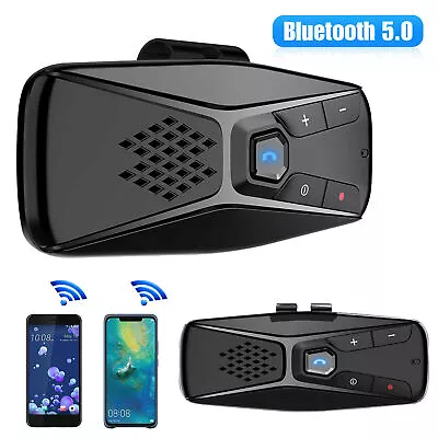 Wireless Multipoint Bluetooth 5.0 Hands Free Car Kit Speakerphone Speaker Visor • $17.36