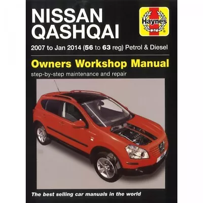 2007-01.2014 Nissan Qashqai 1st Gen. SUV Haynes Crossover Shop Manual • £29.88