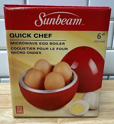 Sunbeam Quick Chef Microwave Egg Boiler 6” E7 • $7.99