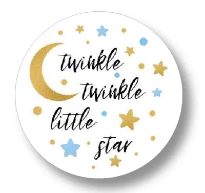 30 Boy Baby Shower Twinkle Twinkle Little Star Stickers Labels Favors Party Blue • $2.64