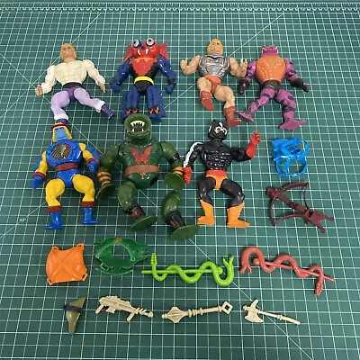 MOTU Masters Of The Universe He-man Lot Of 7 Action Figures & Accessories H3B0 • $49.95