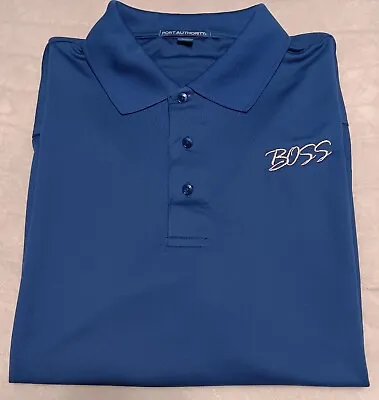 Port Authority - Polo - Blue - Embroidered ( BOSS ) Ford Mustang - Short Sleeve  • $13.99