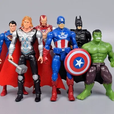 Marvel Avengers Super Hero Incredible Action Figure Toy Doll Collection 6pcs/set • £8.95