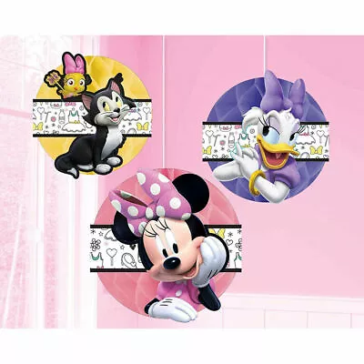 Minnie Mouse 'Happy Helpers' Honeycomb Decorations Birthday Party Supplies 3pc. • $8.99