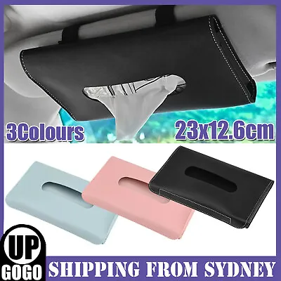 1/2x Car Tissue Holder Paper Towel Box Sun Visor Napkin Holder Car Accessories • $7.59