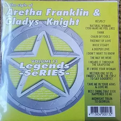 Legends Karaoke Cdg Aretha Franklin & Gladys Knight Soul R&b #13 15 Songs • $11.91