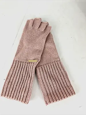 Michael Kors Fingerless Gloves Soft  Knit Blush Pink H1 • $49.99