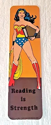 Vtg 82 DC Comics Wonder Women Bookmark Paper Cardboard Reading Is Strength 7.25  • $13.45