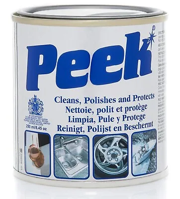 Peek Metal Cleaner Premium Polishing Compound Paste Clean & Polish 250ml Tin • £10.99
