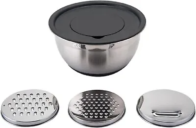 Mixing Bowl With Lid – Stainless Steel – Large Salad Bowl For Cooking Food. • £14.99