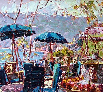 Marco Sassone Porto Roca Serigraph 1989 Hand Signed Art SUBMIT AN OFFER • $2500