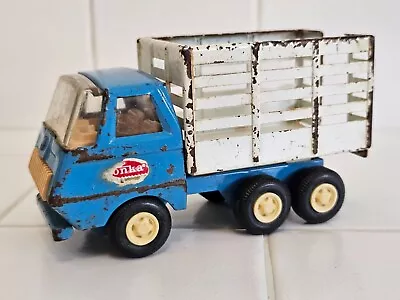 Vtg 1969 Tiny Tonka Blue & White Dump Stake Truck Model #527 Pressed Steel 5.5  • $9.99