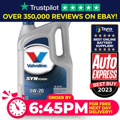 £73.68 • Buy Valvoline SYNPOWER XL-IV C5 0W-20 Synthetic Engine Oil 5L