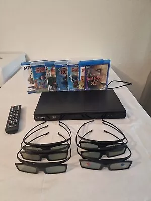 Samsung 3d Blu Ray Player & 6 Pairs Of Active Samsung + Movies • £40