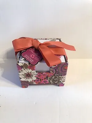 VERA BRADLEY Note Cube Rosewood Office Desk Box Gift NWT • $12