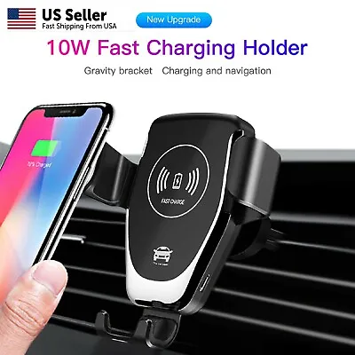 Car Mount Wireless Charger Air Vent Phone Holder Fast Charging For IPhone 14/15 • $9.99